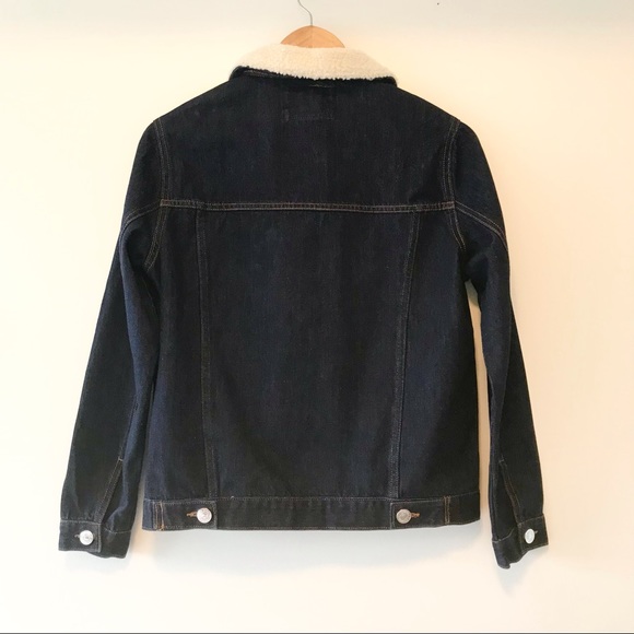 Denim jacket with faux fur collar - Picture 10 of 12